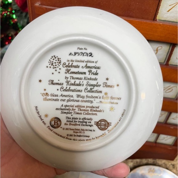 Thomas Kincade perpetual calendar with plates simpler times Christmas present pa - Picture 6 of 10